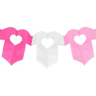 Papirguirlande Babyshower Lyserødmix
