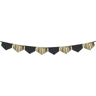 Papirguirlande Sort/Guld