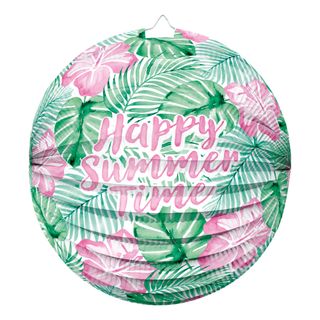 Papirlanterne Rund Happy Summer Time