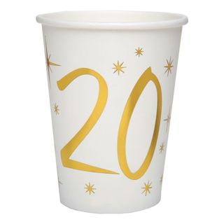 Papkrus 20 Guld/Hvid