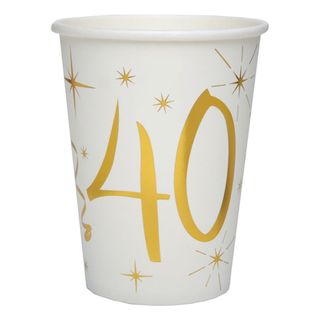 Papkrus 40 Guld/Hvid
