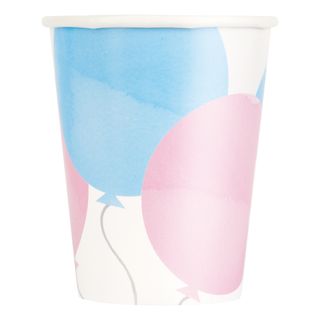 Papkrus Balloner Lyserød/Blå