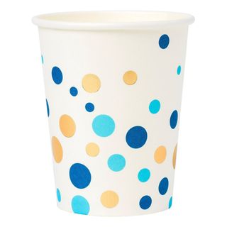 Papkrus Blå/Guld Prikkede