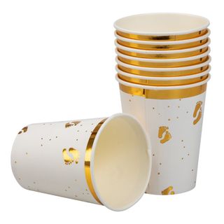 Papkrus Babyfødder Guld/Hvid