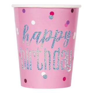 Papkrus Happy Birthday Lyserød Skimmer
