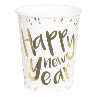 Papkrus Happy New Year Guldmetallic