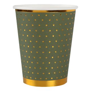 Papkrus Prikkede Grøn/Guld