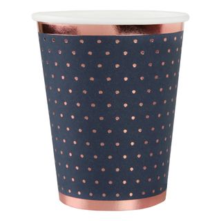 Papkrus Prikkede Navy/Rosaguld