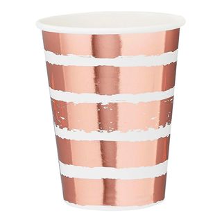 Papkrus Stribede Rosaguld Metallic