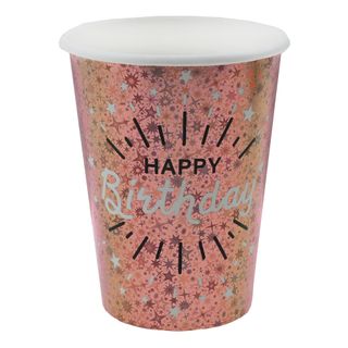 Papkrus Sparkling Happy Birthday Rosaguld