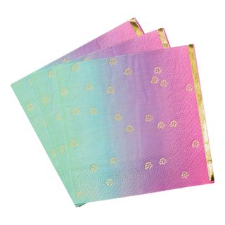Papirservietter Ombre med Guldfolie