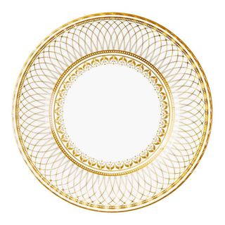 Paptallerkener Guld/Hvid