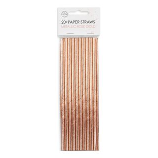 Papsugerør Roséguld Metallic