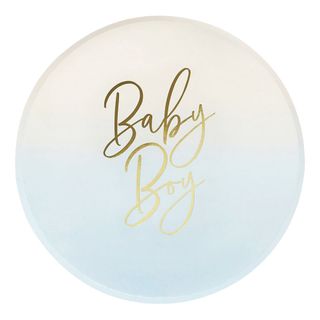 Paptallerkener Baby Boy Lyseblå