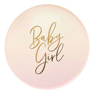 Paptallerkener Baby Girl Lyserød