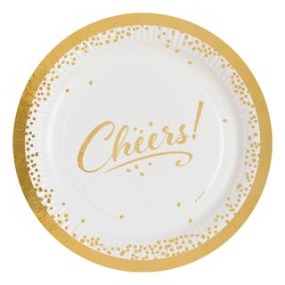 Paptallerkener Cheers Golden Wishes