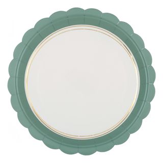 Paptallerkener Dusty Green