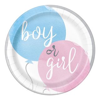 Paptallerkener Gender Reveal Boy & Girl