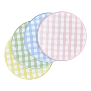 Paptallerkener Gingham