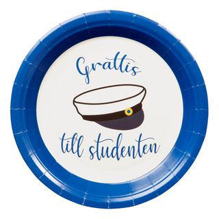 Paptallerkener Tillykke med Studenterhuen