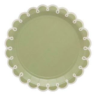 Paptallerkener Grønne Blade Botanic