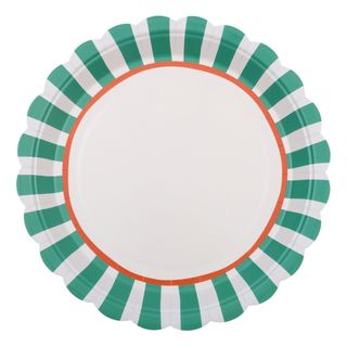 Paptallerkener Grøn/Orange