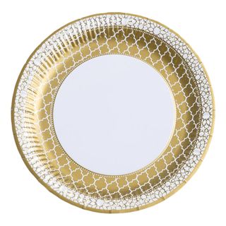 Paptallerkener Guld Ornament