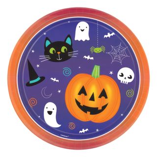 Paptallerkener Halloween Friends