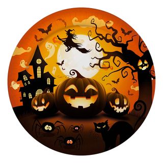 Paptallerkener Halloweengræskar