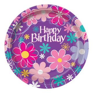 Paptallerkener Happy Birthday Lilla