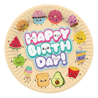 Paptallerkener Happy Birthday Kawaii