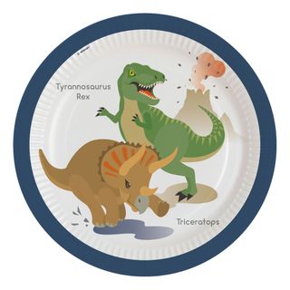Paptallerkener Happy Dinosaur