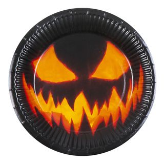 Paptallerkener Creepy Pumpkin