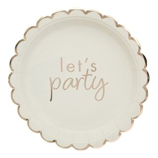 Paptallerkener Let's Party Cremehvid Roset