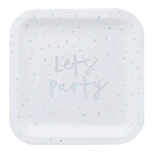 Paptallerkener Let's Party Farveskinnende