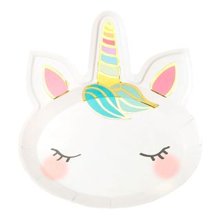 Paptallerken Love Unicorns Enhjørningehoved