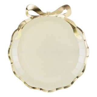 Pahvilautaset Rusetilla Beige/Kulta