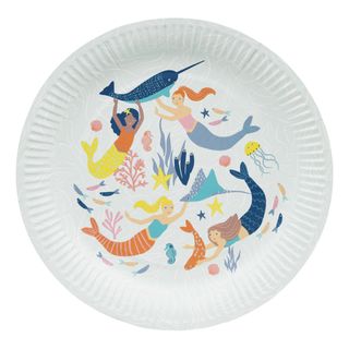 Paptallerkener Mermaid Waves
