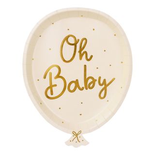 Paptallerkener Oh Baby Ballon
