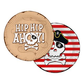 Paptallerkener Pirat Hip Hip Ahoy