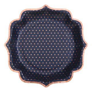 Papasietter Prikkede Navy/Rosaguld