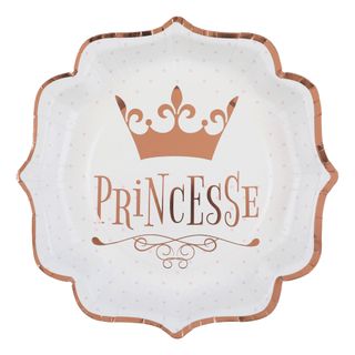 Paptallerkener Princesse Roséguld