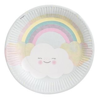 Paptallerkener Rainbow & Cloud