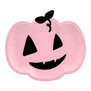Paptallerkener Lyserøde Græskar Halloween