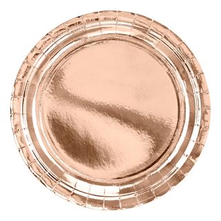 Paptallerkener Rosaguld Metallic