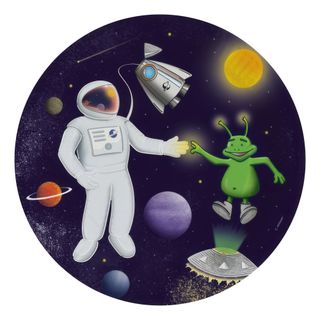 Paptallerkener Space Party