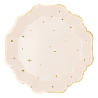 Paptallerkener Stjerner Beige