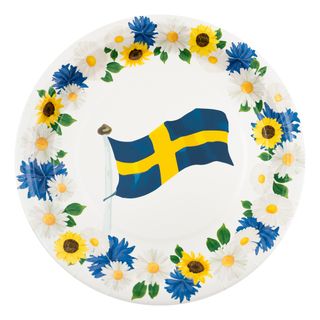 Paptallerkener Svenske Blomster