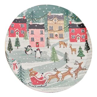 Paptallerkener Julelandskab