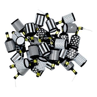 Party Poppers Sort/Hvid/Guld